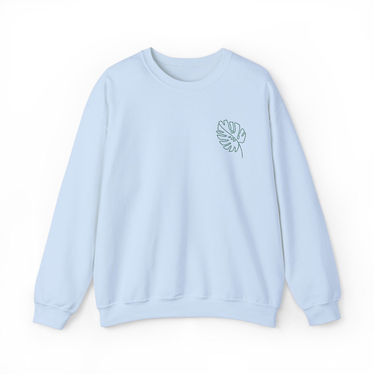 Embroidered Monstera Leaf Sweatshirt