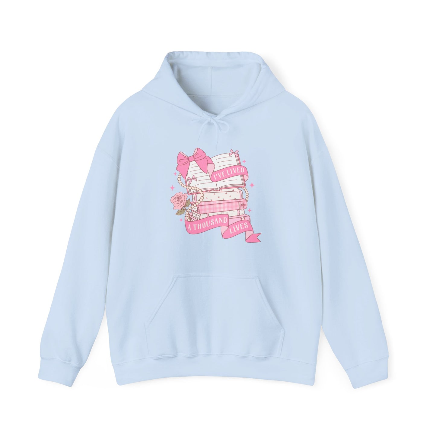 Coquette Book Lover I've Live A Thousand Lives Hoodie
