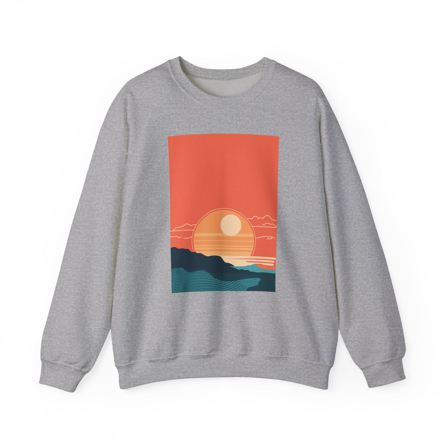 Minimal Boho Sunset Graphic Sweatshirt