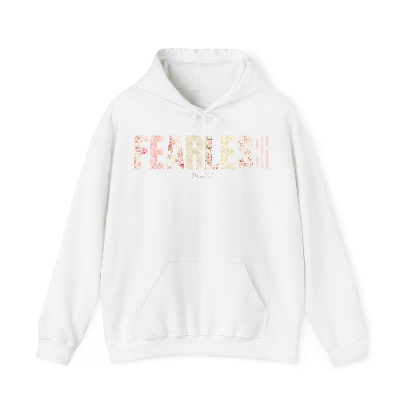 Fearless Me 24:7 Pink Floral Patterns Hoodie