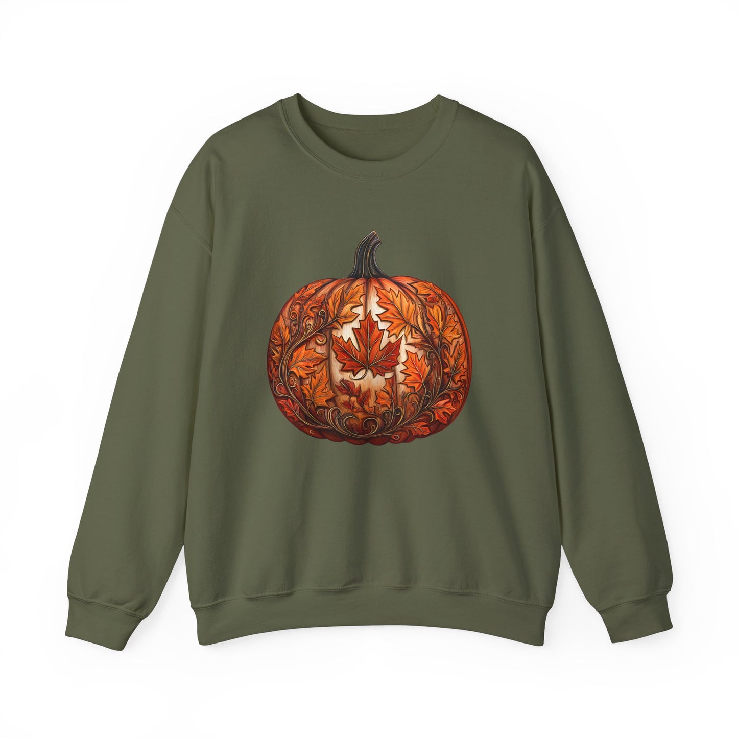 Pumpkin Made of Maple Leaves Sweatshirt