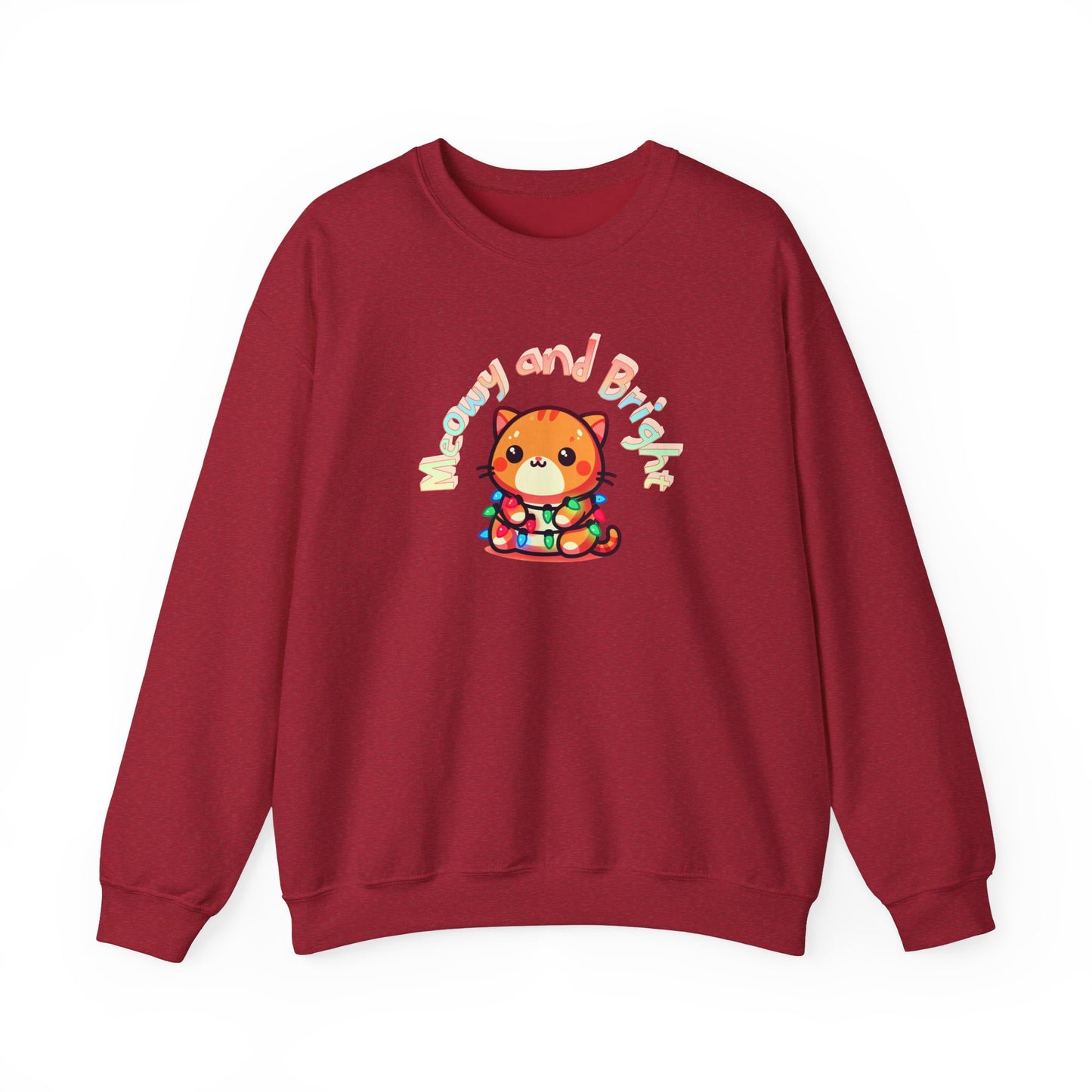 Meowy and Bright Colorful Cartoon Cat Sweatshirt