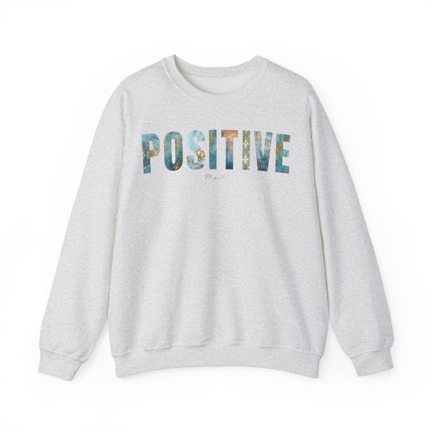 Positive Me 24:7 Blue Golden Patterns Sweatshirt