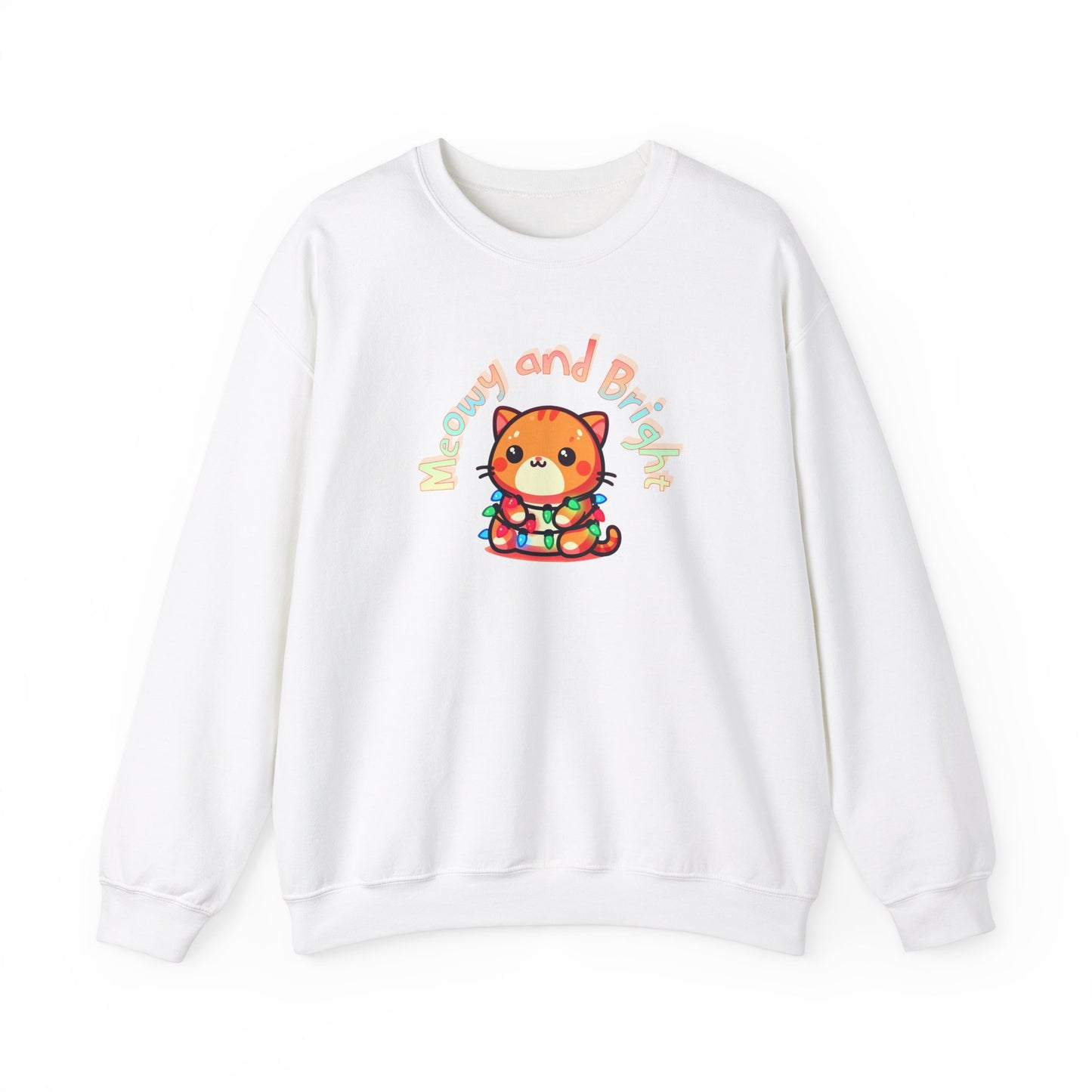 Meowy and Bright Colorful Cartoon Cat Sweatshirt