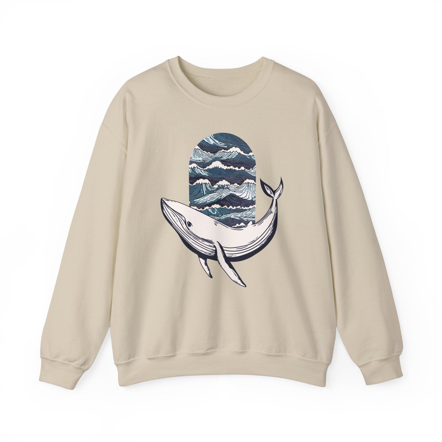 Ocean Waves Whale Sweatshirt