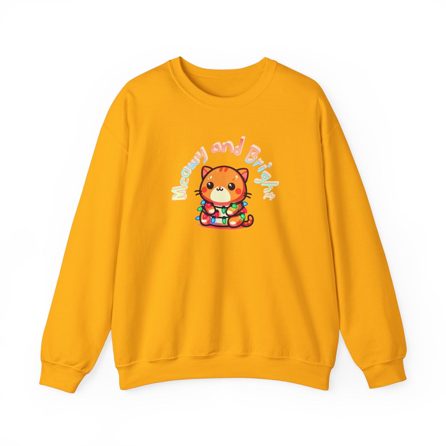 Meowy and Bright Colorful Cartoon Cat Sweatshirt