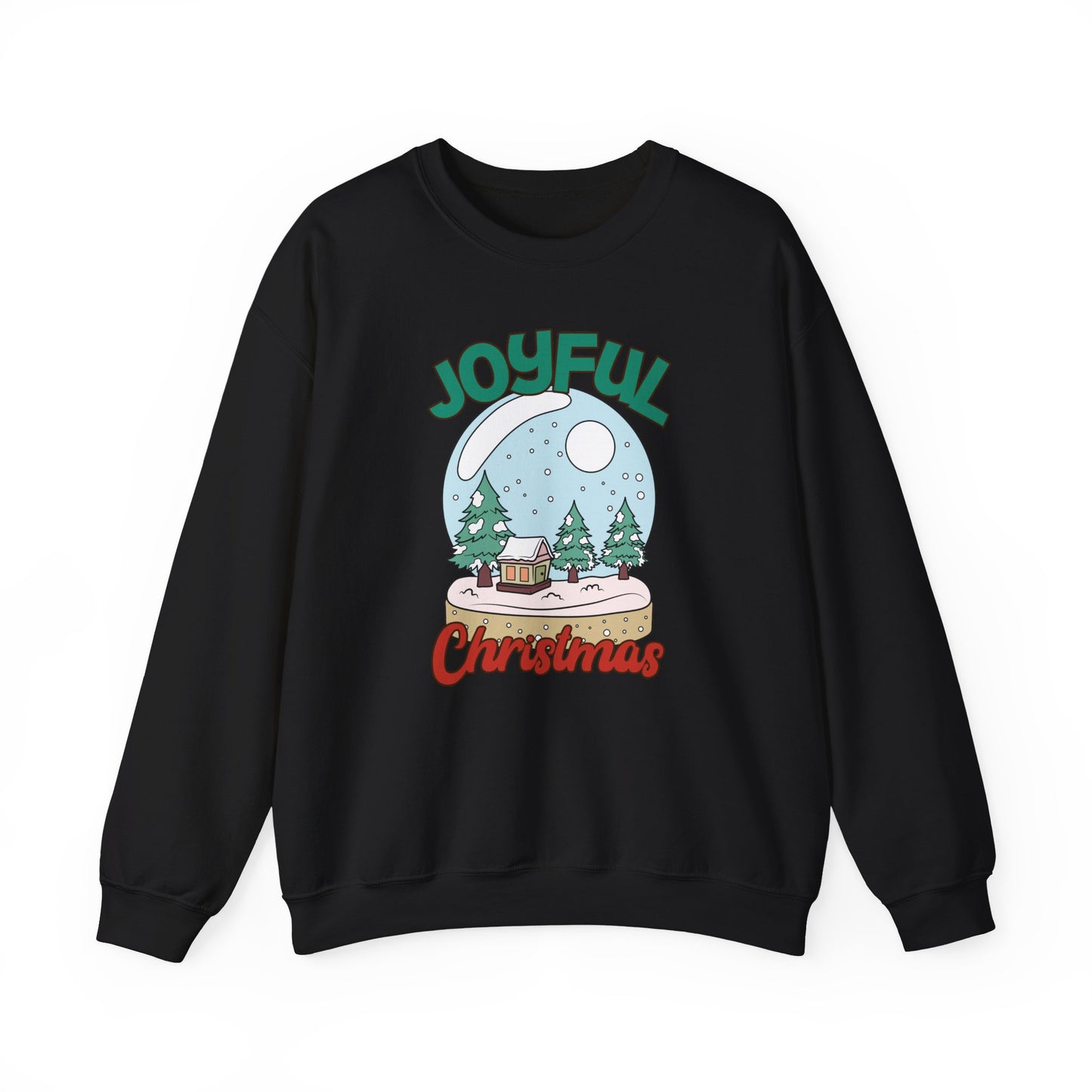 Joyful Christmas Snow Globe Graphic Sweatshirt