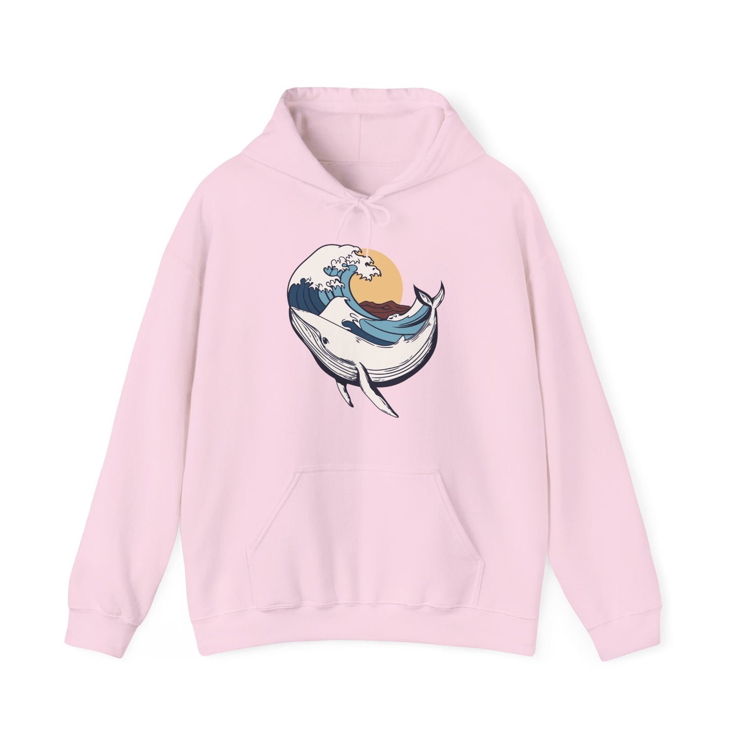 Whale and Ocean Waves With Sun Hoodie