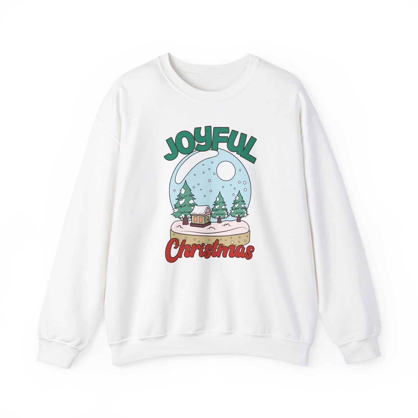 Joyful Christmas Snow Globe Graphic Sweatshirt