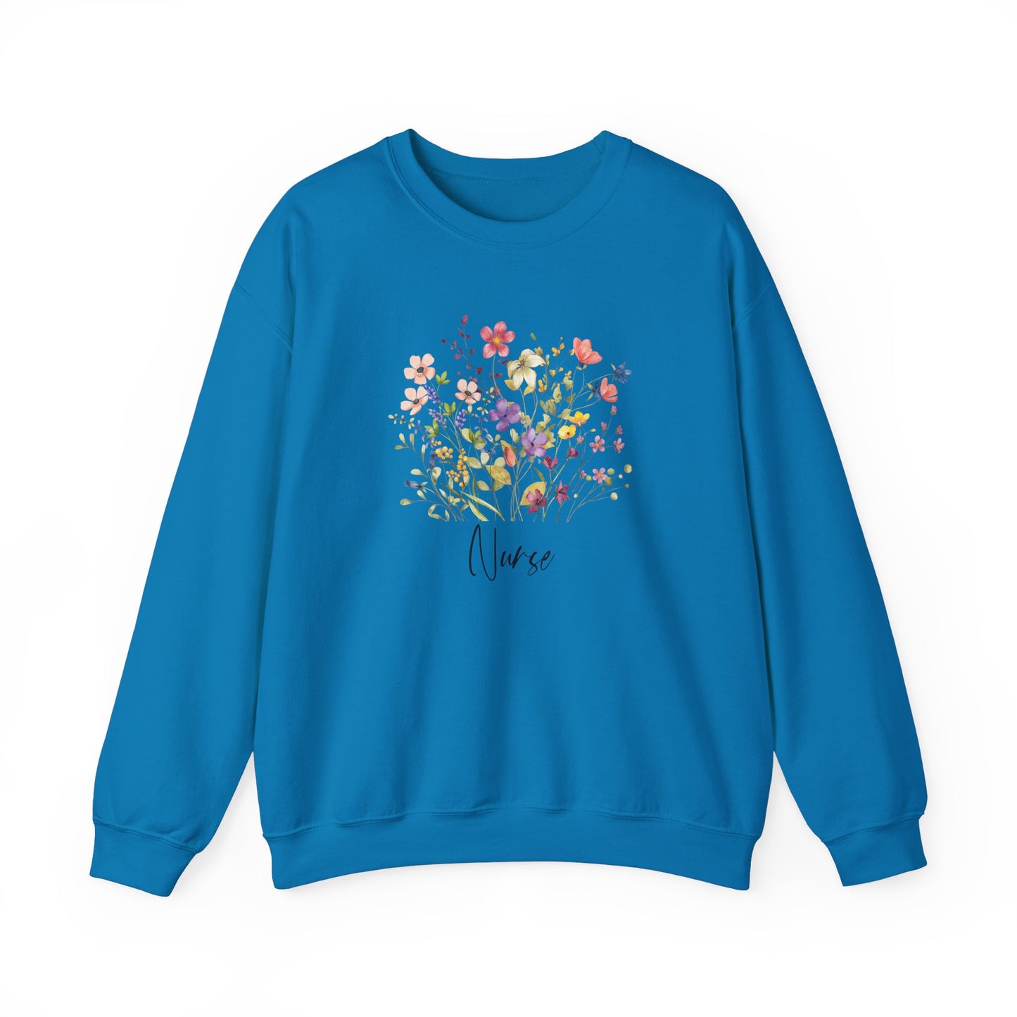 Nurse Wildflowers Graphic Sweatshirt