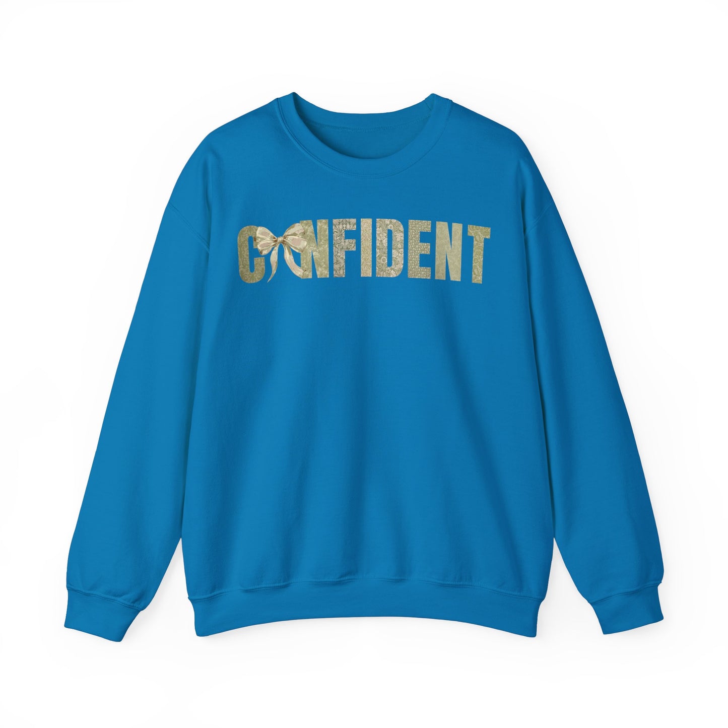 Confident With Coquette Bow Green Pattern Sweatshirt