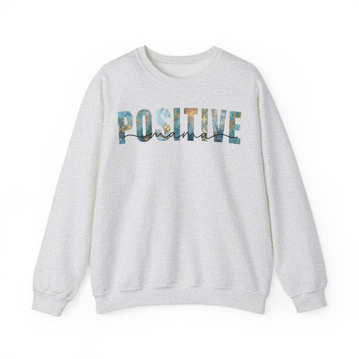 Positive Mama Blue Golden Patterns Sweatshirt