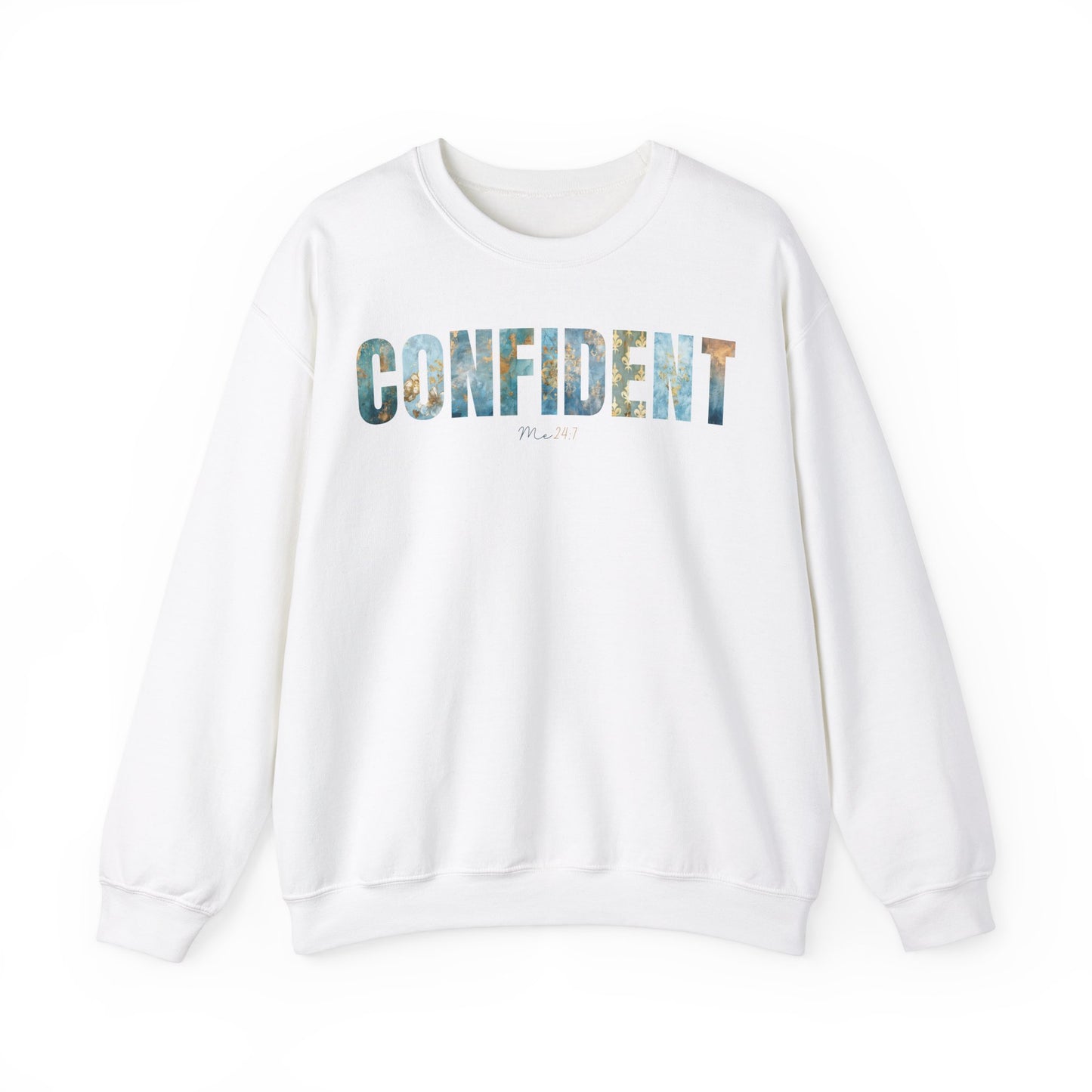 Confident Me 24:7 Golden and Blue Patterns Sweatshirt