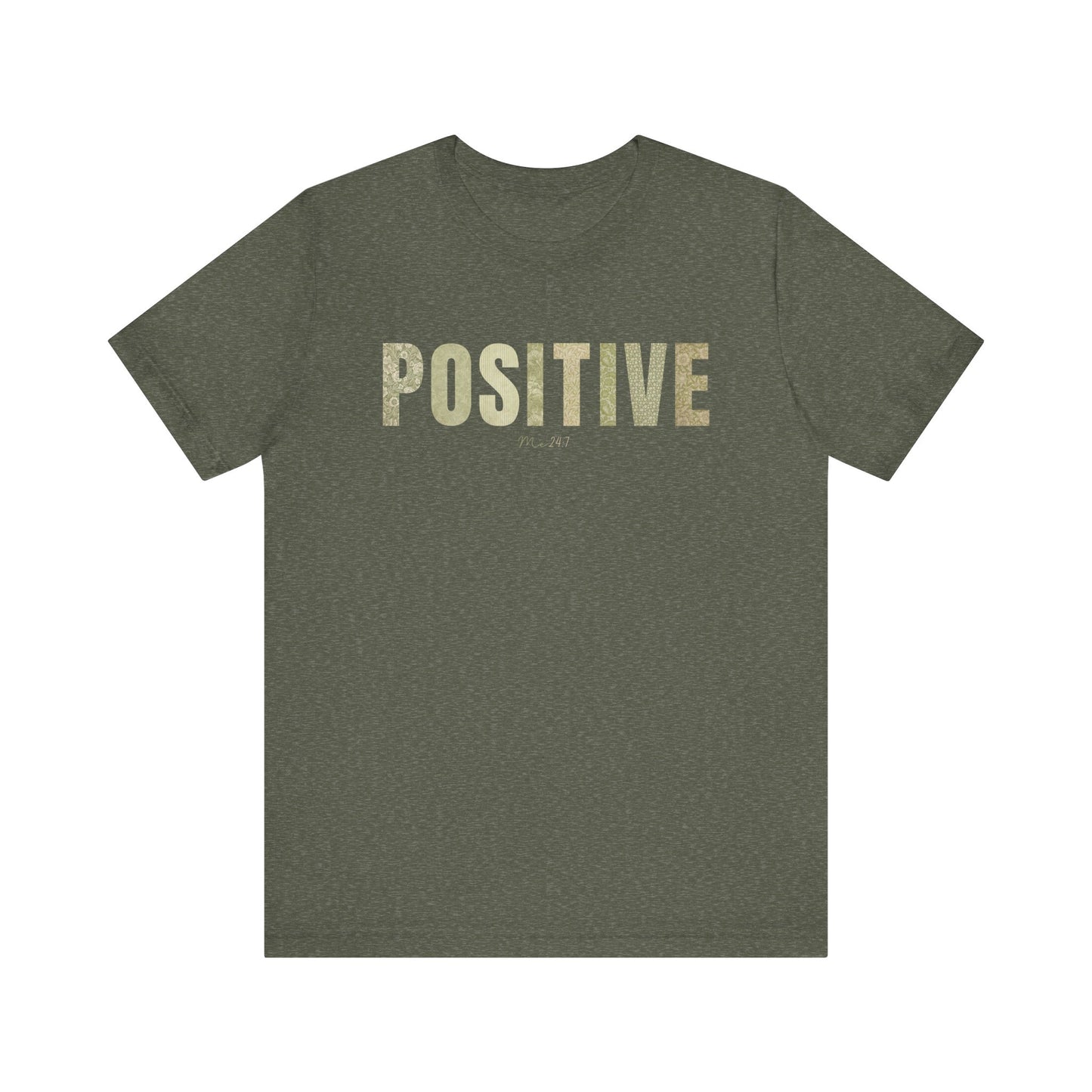 Positive Me 24:7 T-shirt With Green Patterns