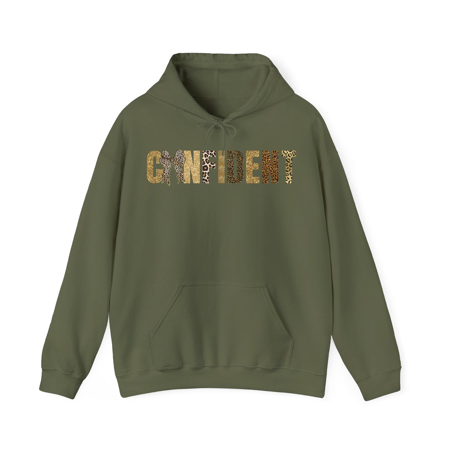 Confident Leopard Patterns Coquette Bow Hoodie