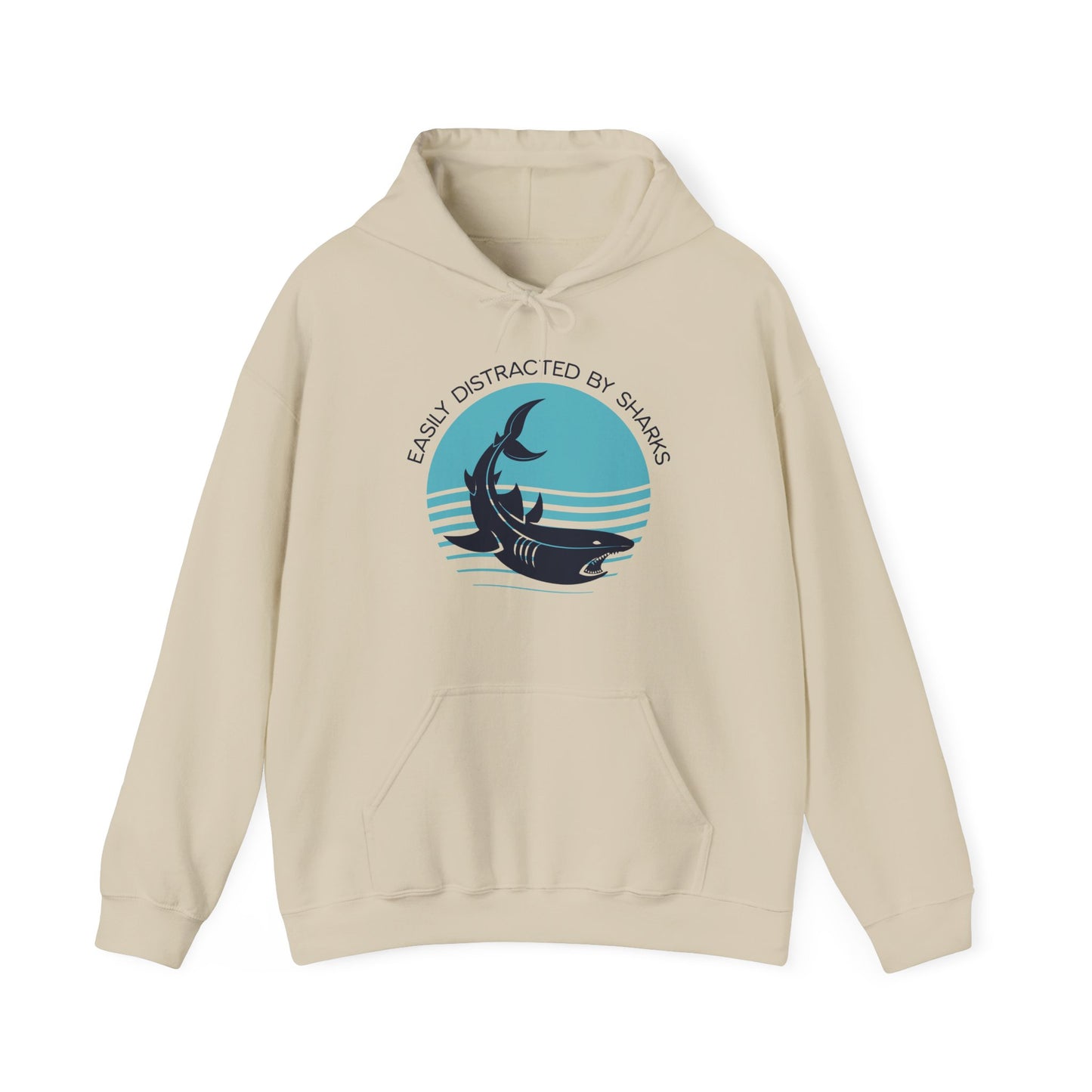 Easily Distracted By Sharks Graphic Hoodie
