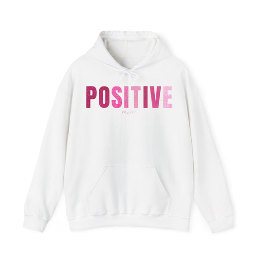 Positive Me 24:7 Glitter Pink Patterns Hoodie