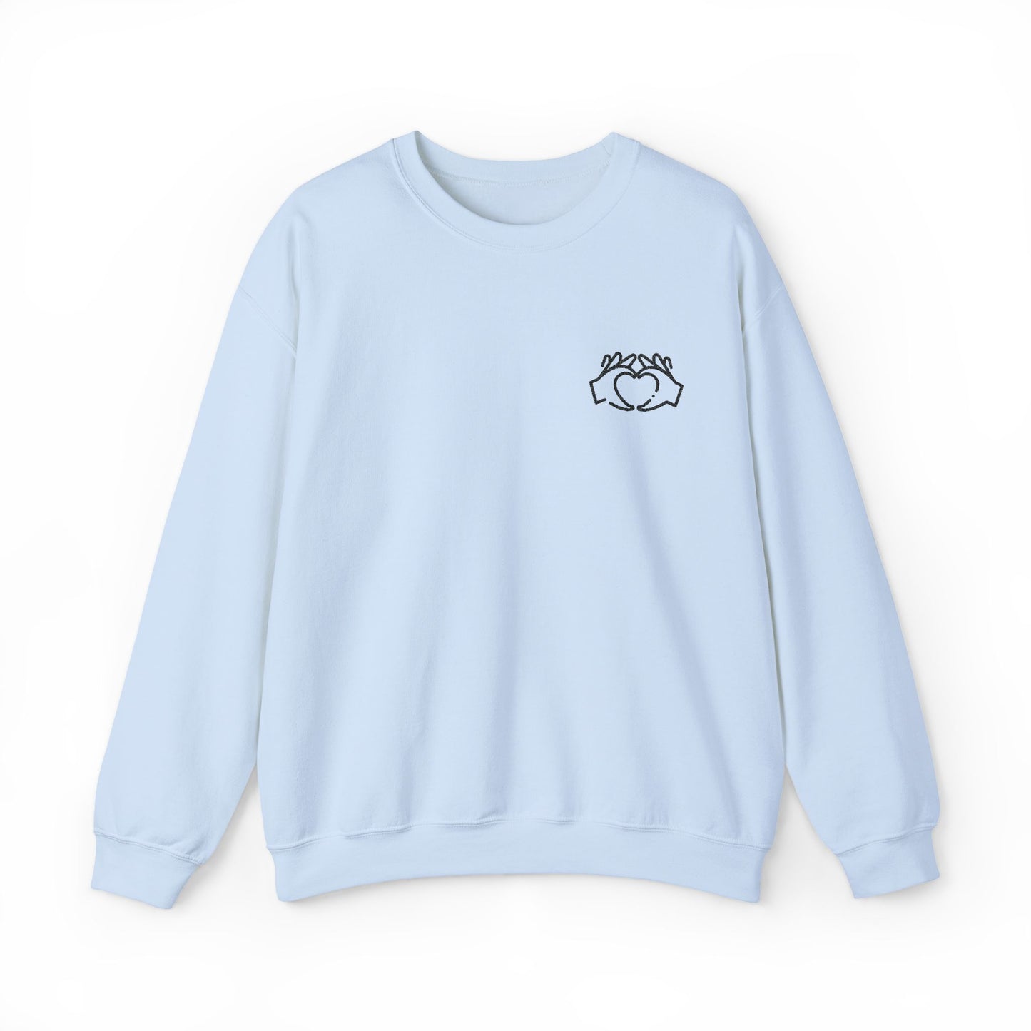 Embroidered Heart Hands Sweatshirt