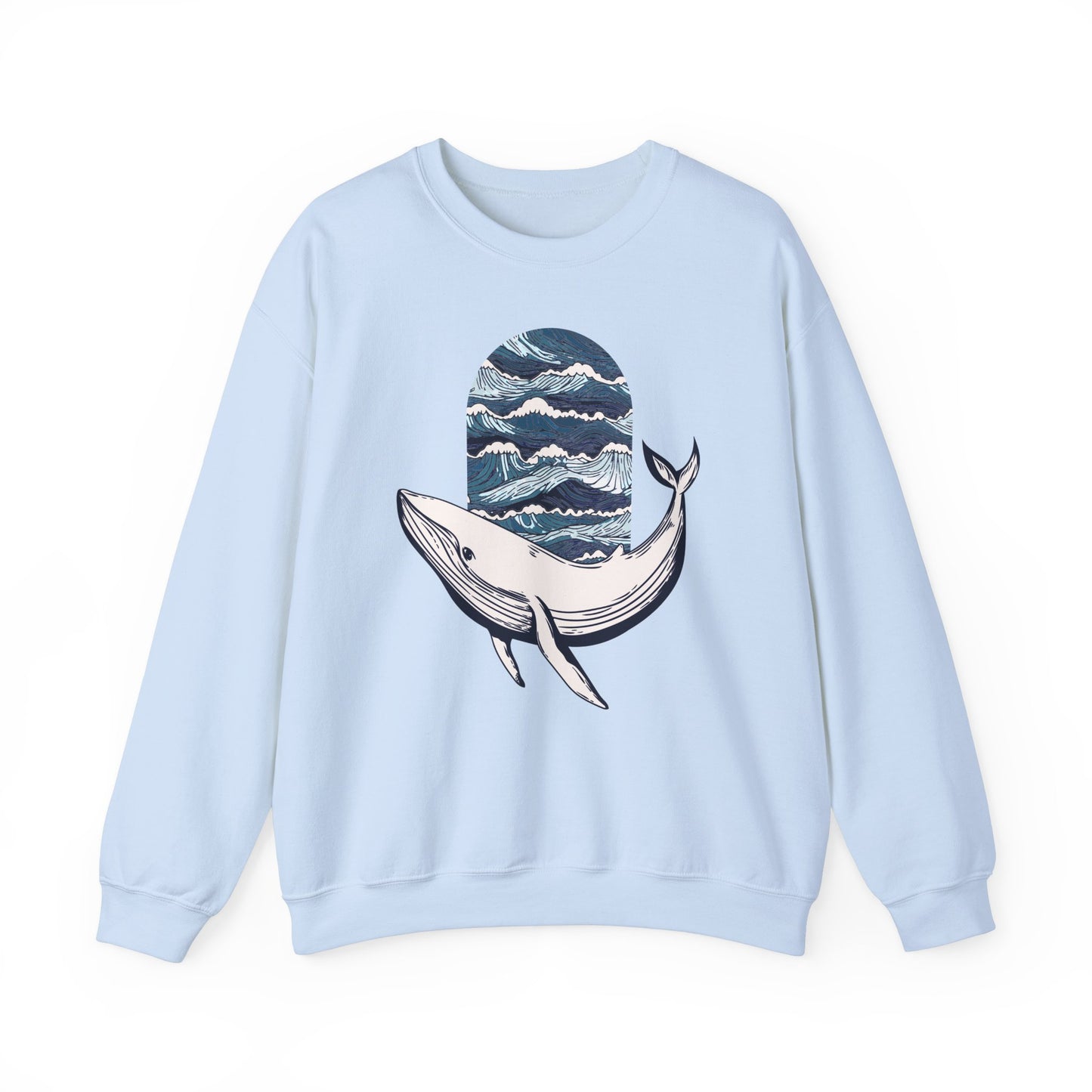 Ocean Waves Whale Sweatshirt