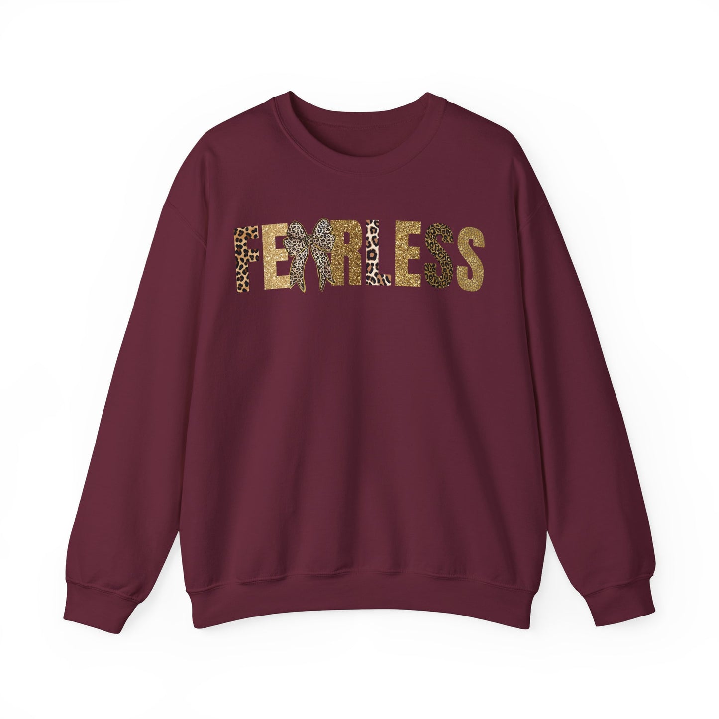 Fearless Leopard Pattern Coquette Bow Sweatshirt