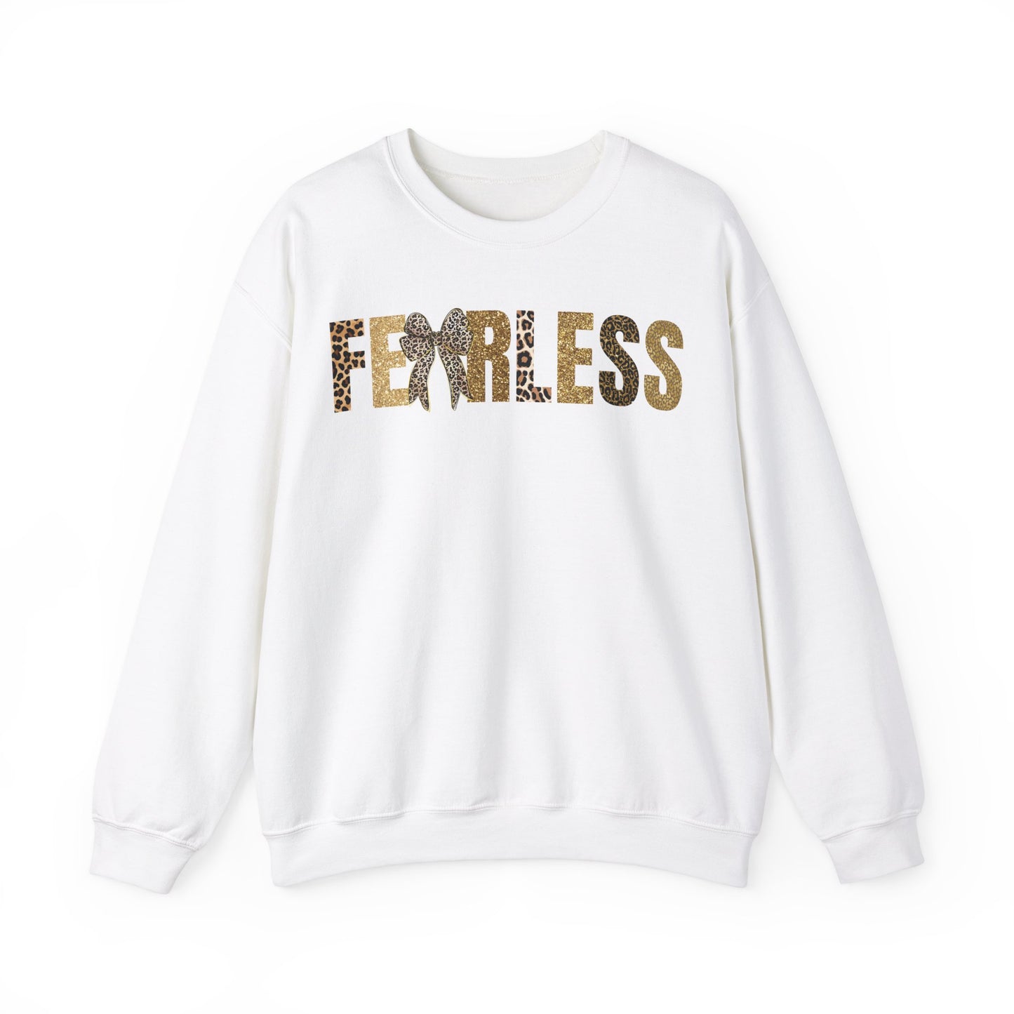 Fearless Leopard Pattern Coquette Bow Sweatshirt