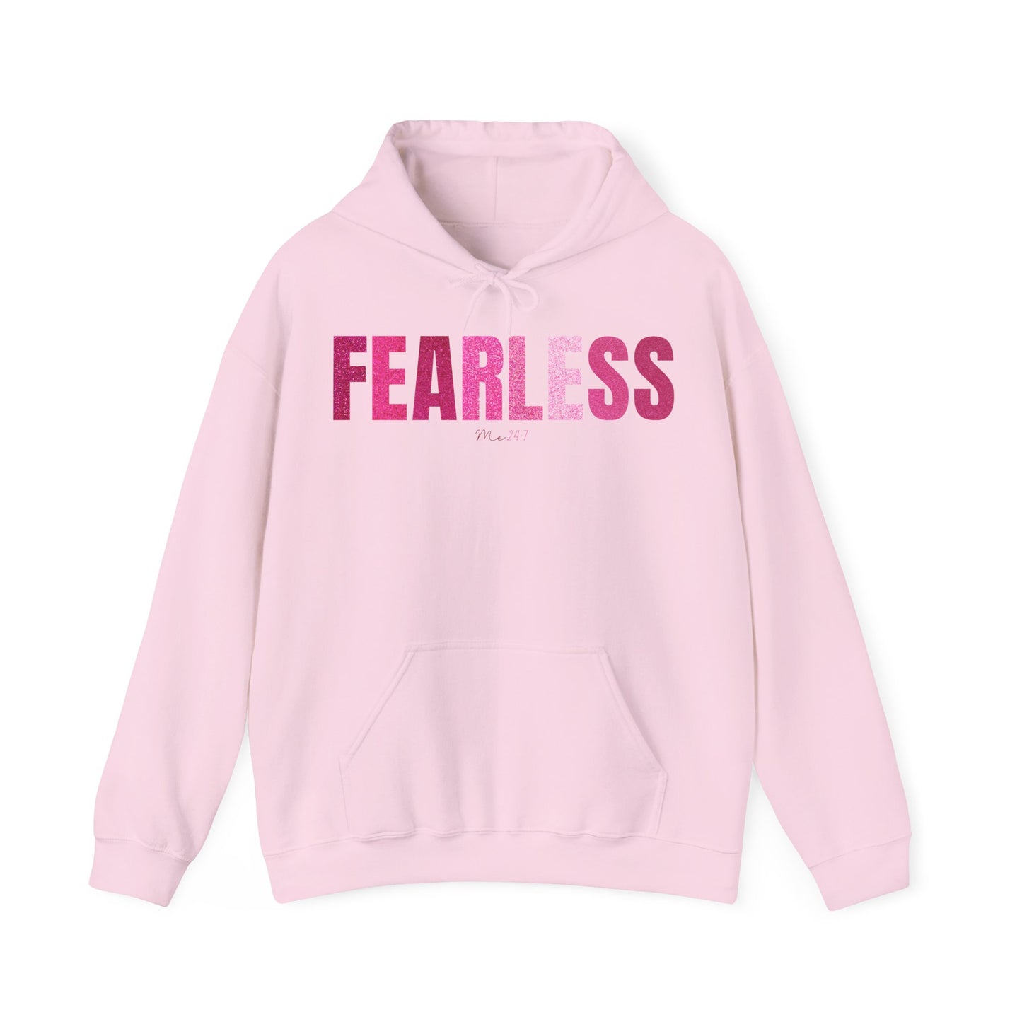 Fearless Me 24:7 Glitter Pink Patterns Hoodie