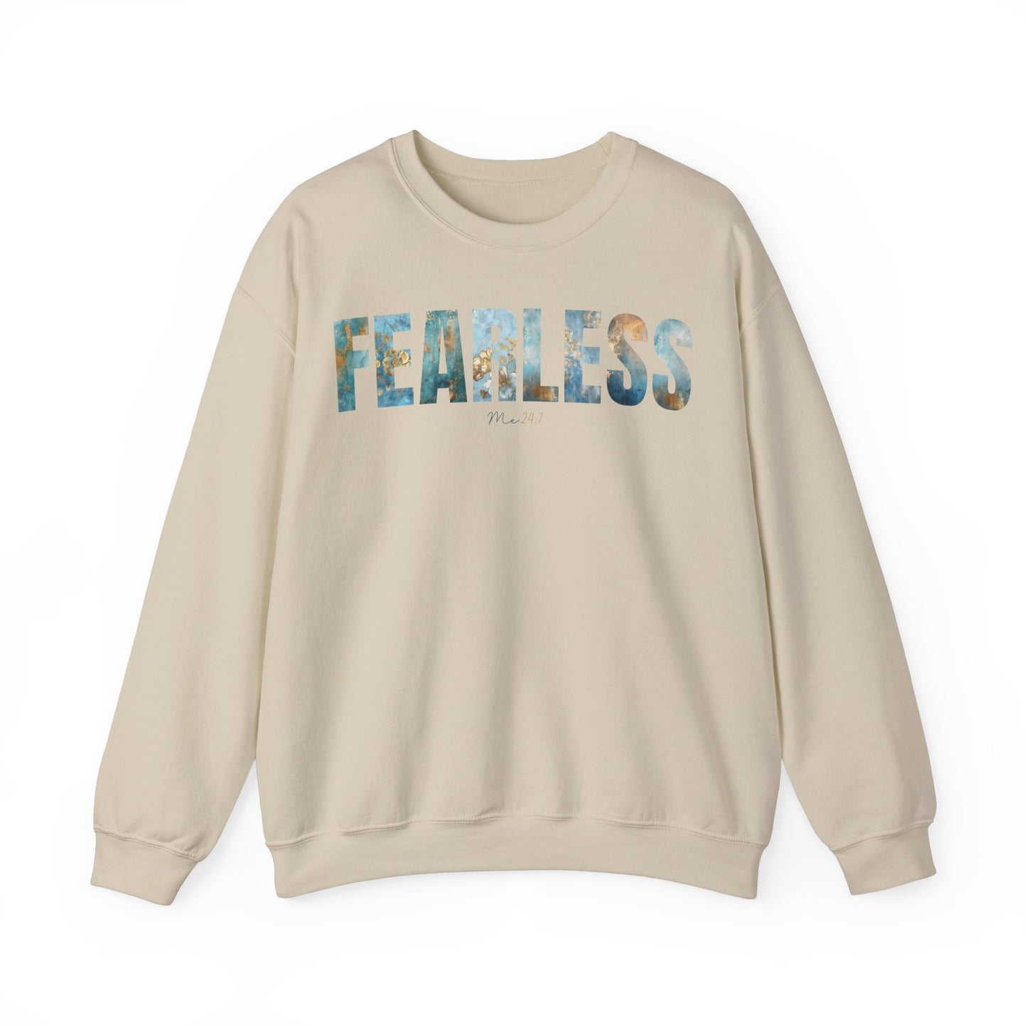 Fearless Me 24:7 Golden Blue Pattern Sweatshirt