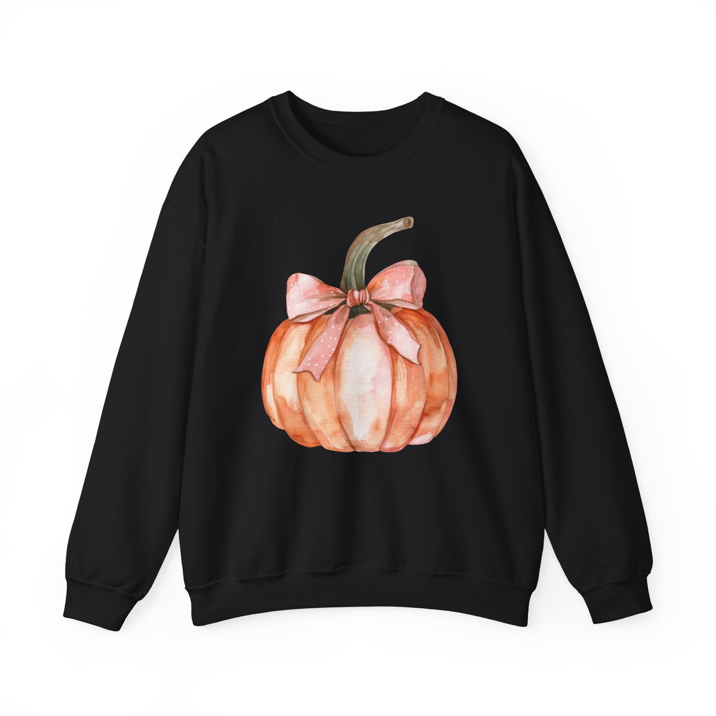 Fall Pumpkin Coquette Bow Sweatshirt