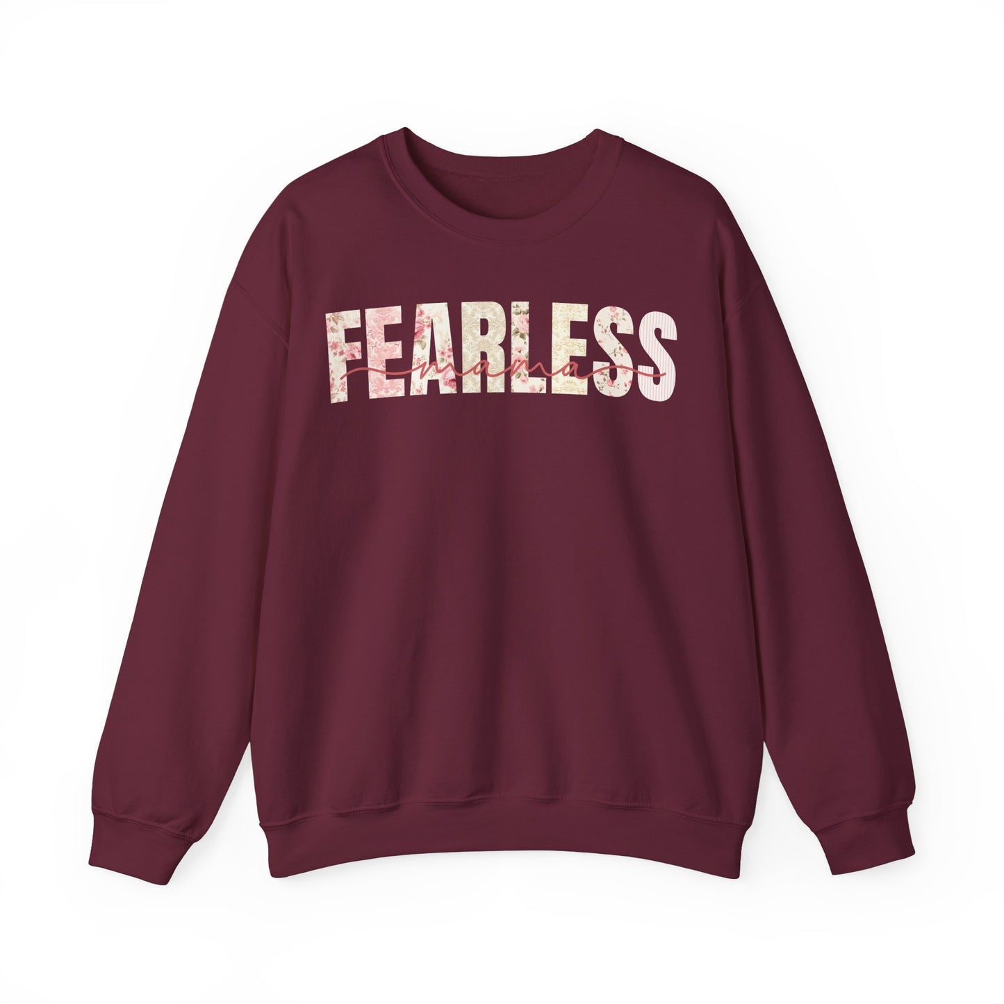 Fearless Mama Pink Floral Patterns Sweatshirt