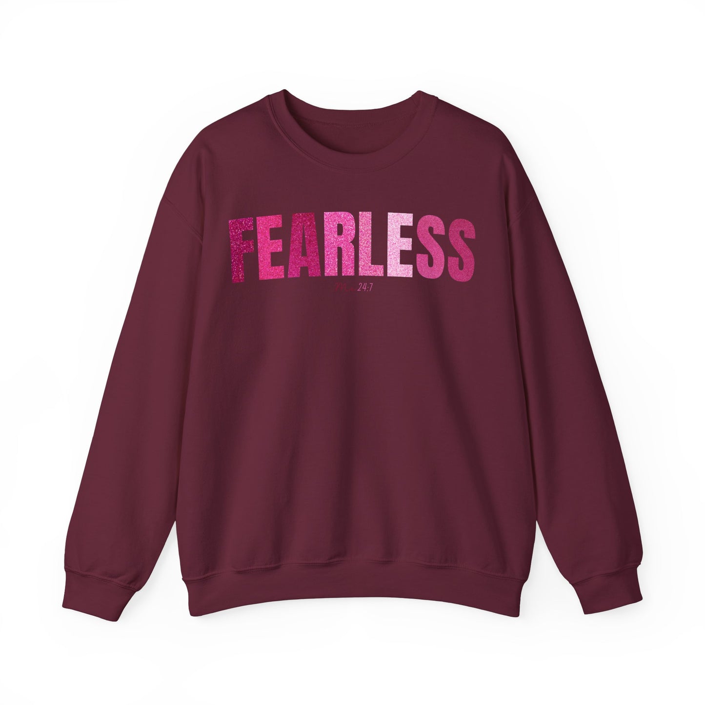 Fearless Me 24:7 Glitter Pink Patterns Sweatshirt