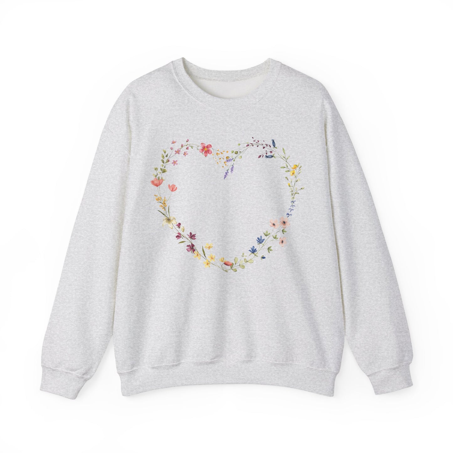 Wildflowers In Heart Shape Sweatshirt