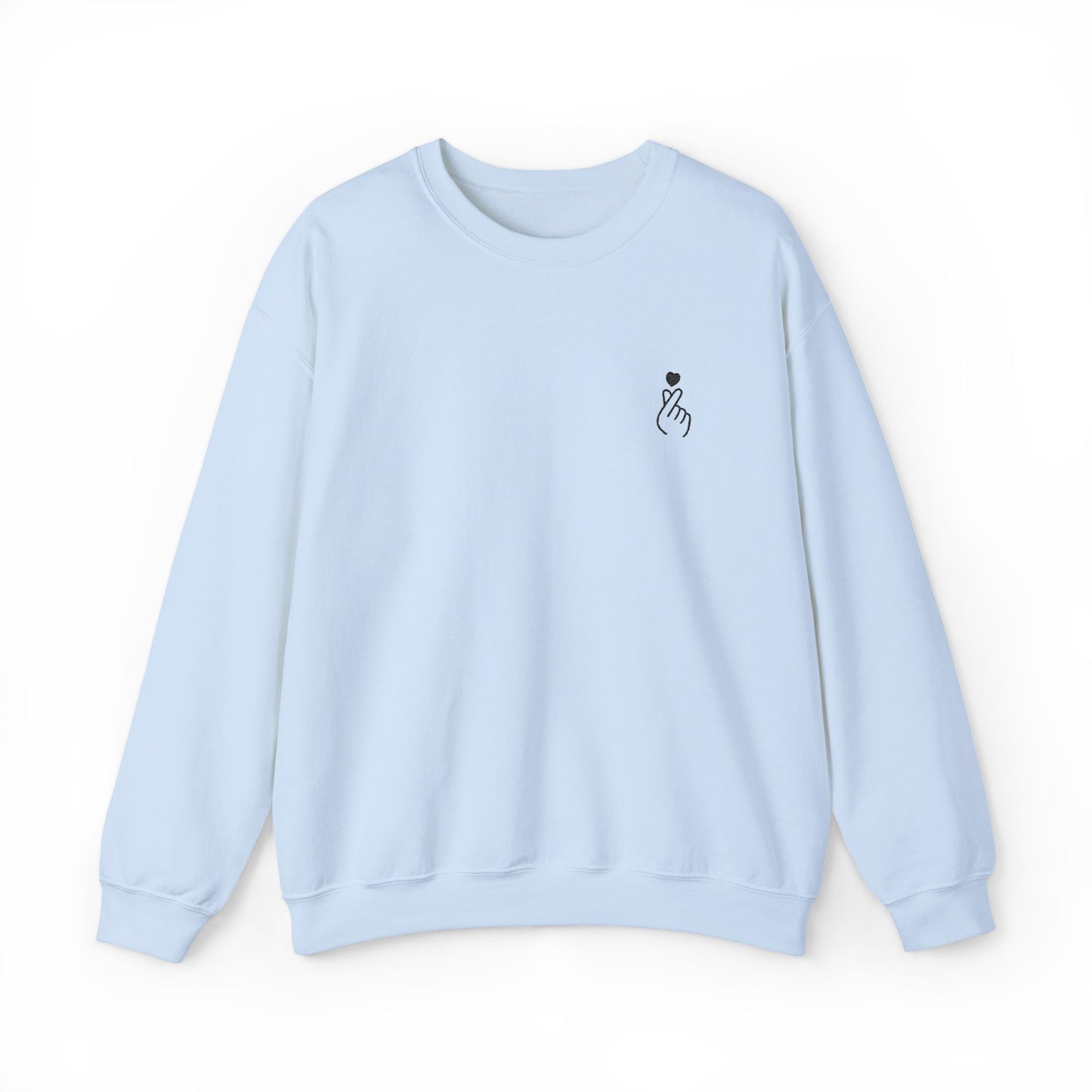 Embroidered Korean Heart Hands Sweatshirt