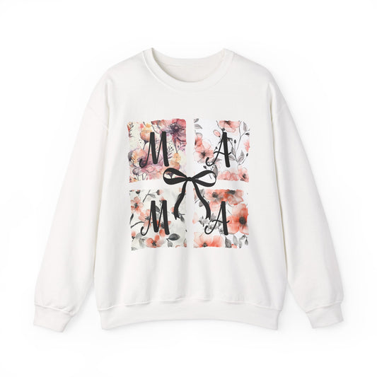 Floral Mama Coquette Bow Sweatshirt
