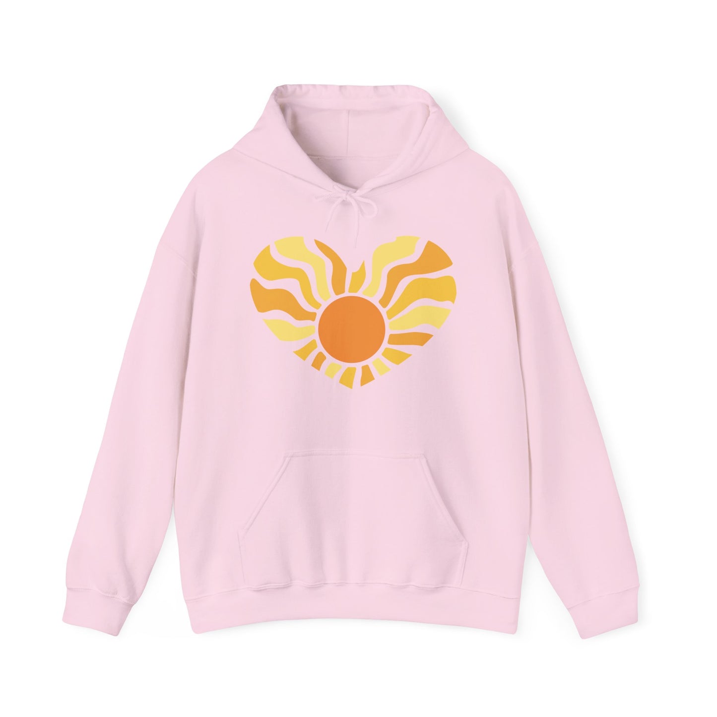 Sun In Heart Shape Graphic Hoodie