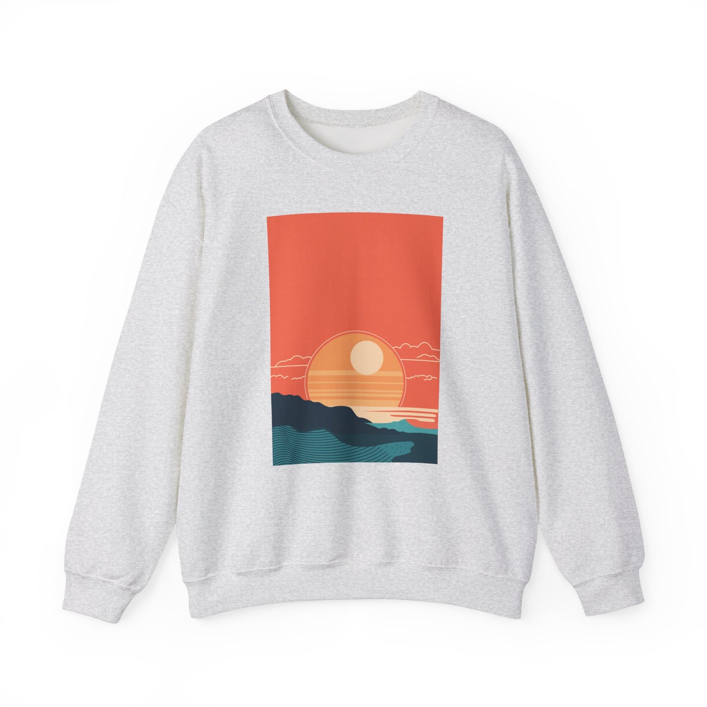 Minimal Boho Sunset Graphic Sweatshirt