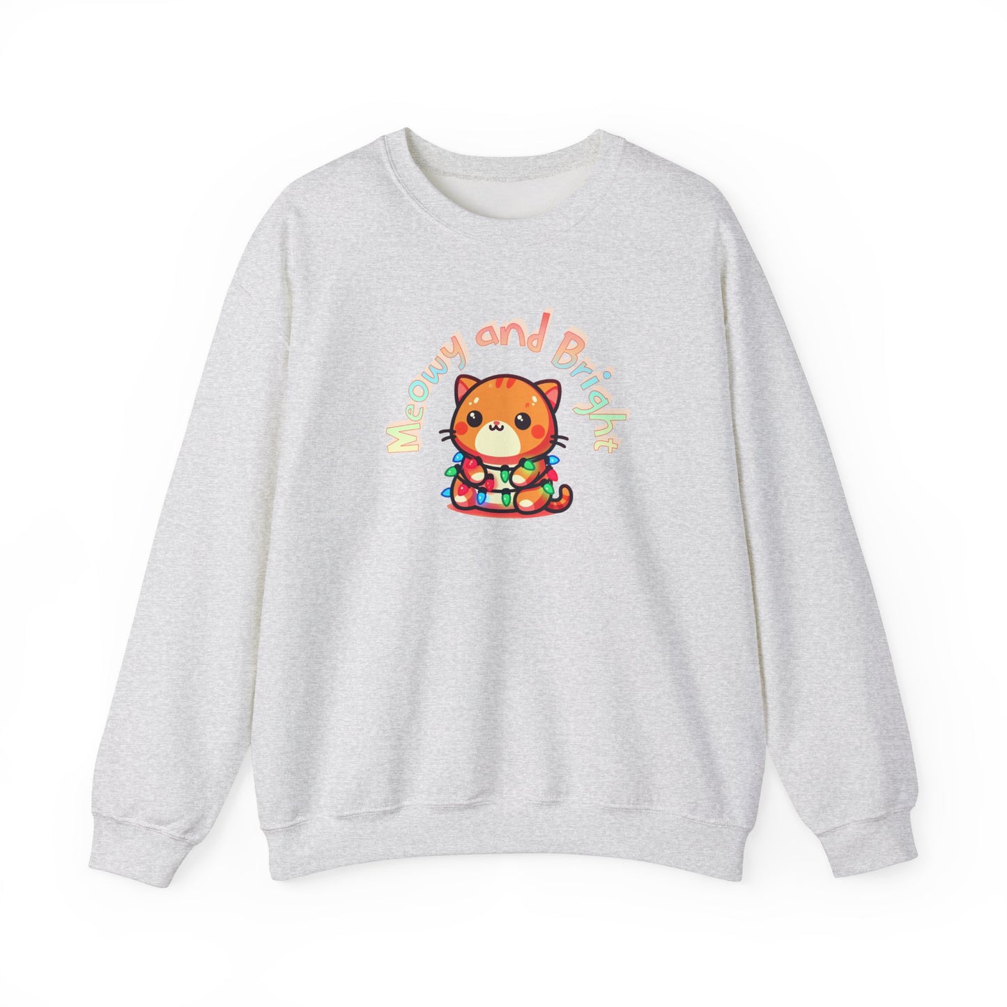 Meowy and Bright Colorful Cartoon Cat Sweatshirt