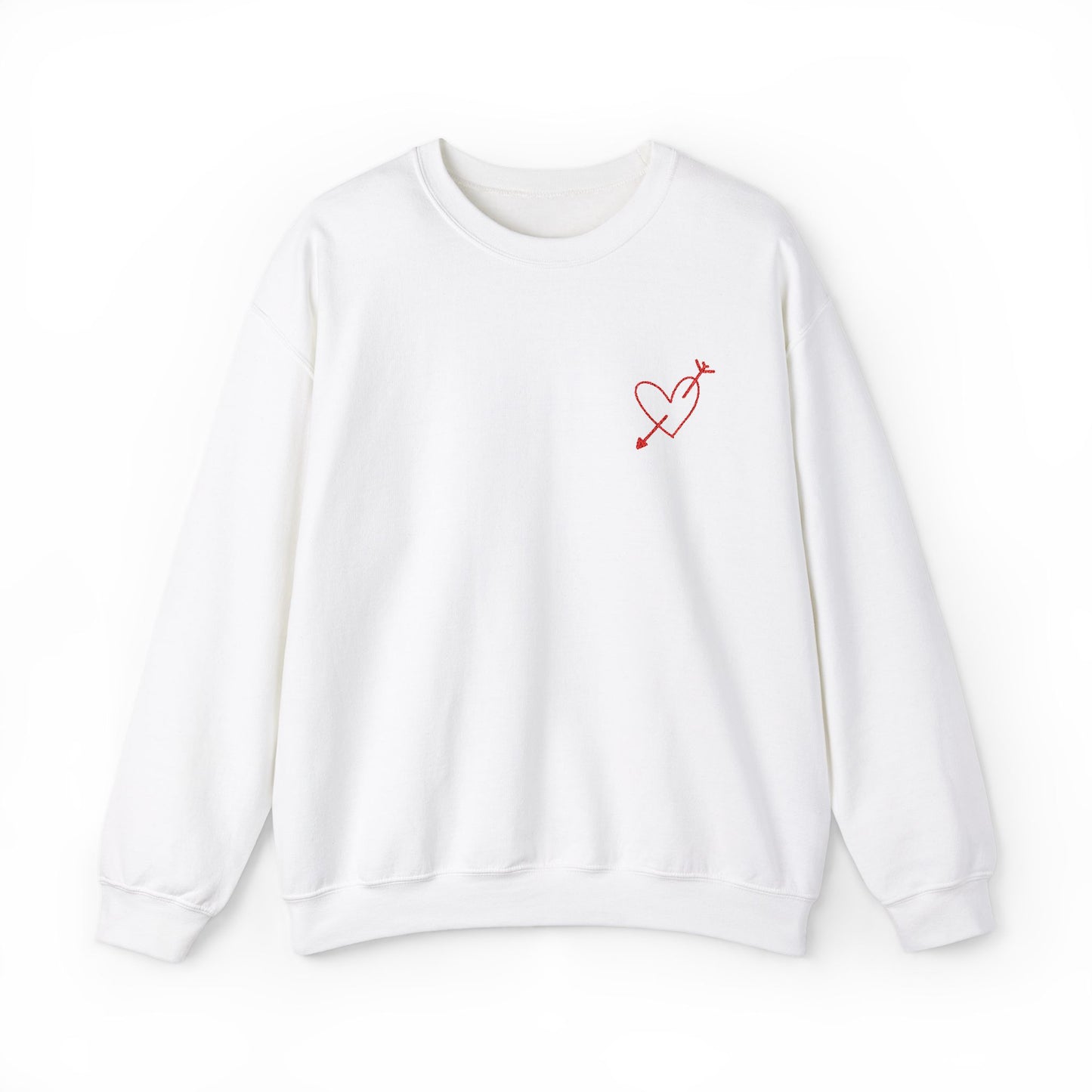 Embroidered Heart and Arrow Sweatshirt