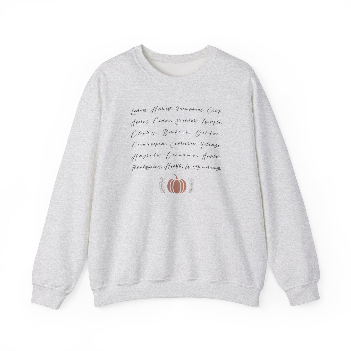 Fall Words in Script Font Sweatshirt