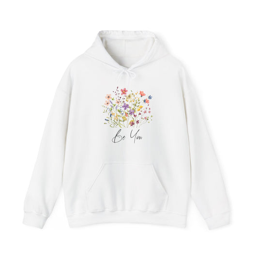 Be You Colorful Wildflowers Graphic Hoodie