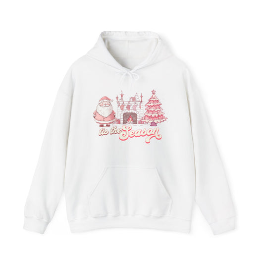 Tis The Season Cute Pink Christmas Graphic Hoodie