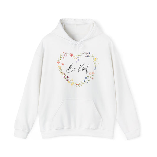 Be Kind Wildflowers In Heart Shape Hoodie