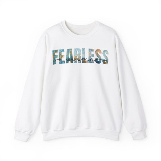 Fearless Mama Blue & Golden Patterns Sweatshirt