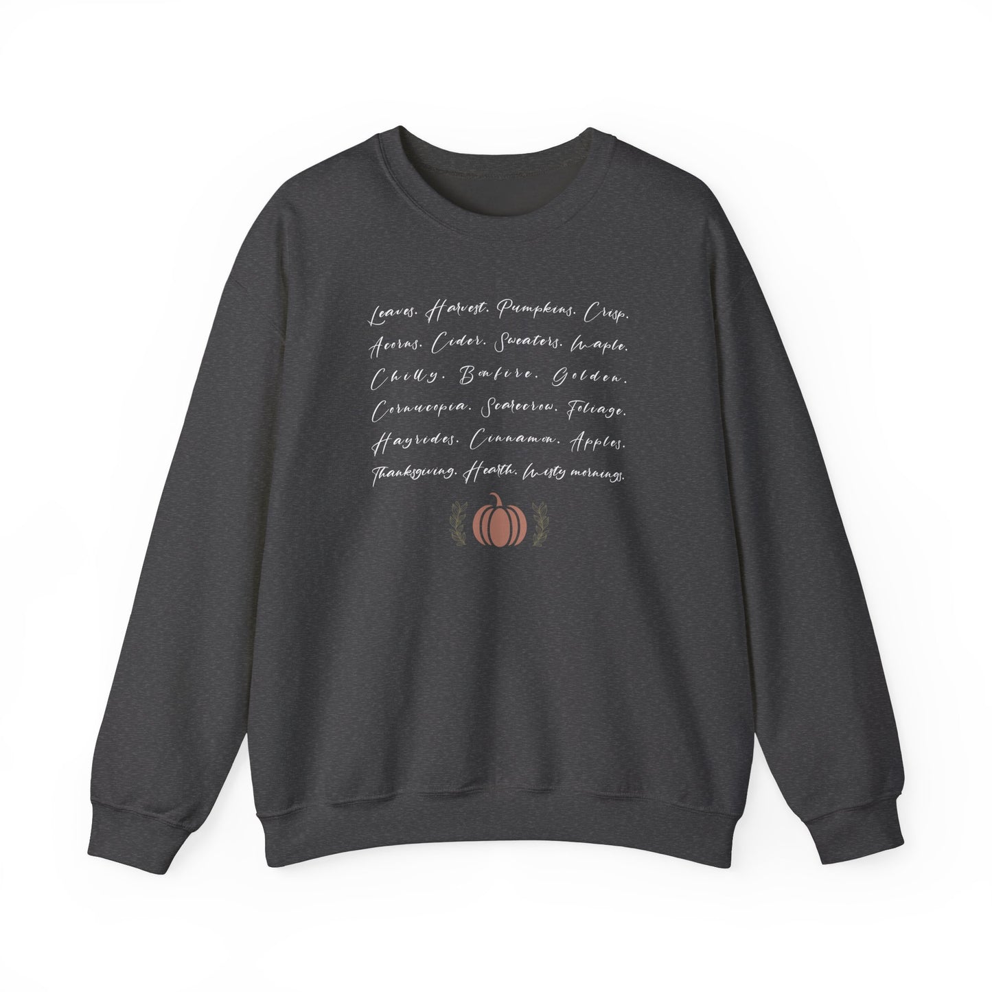 Fall Words in Script Font Sweatshirt