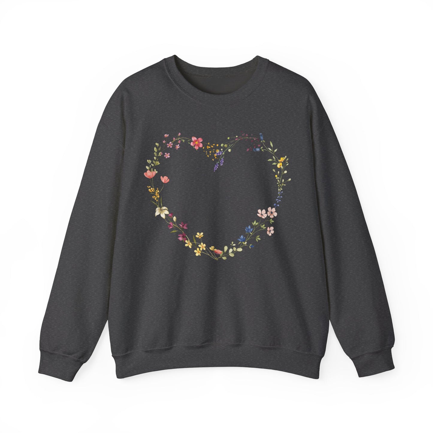 Wildflowers In Heart Shape Sweatshirt