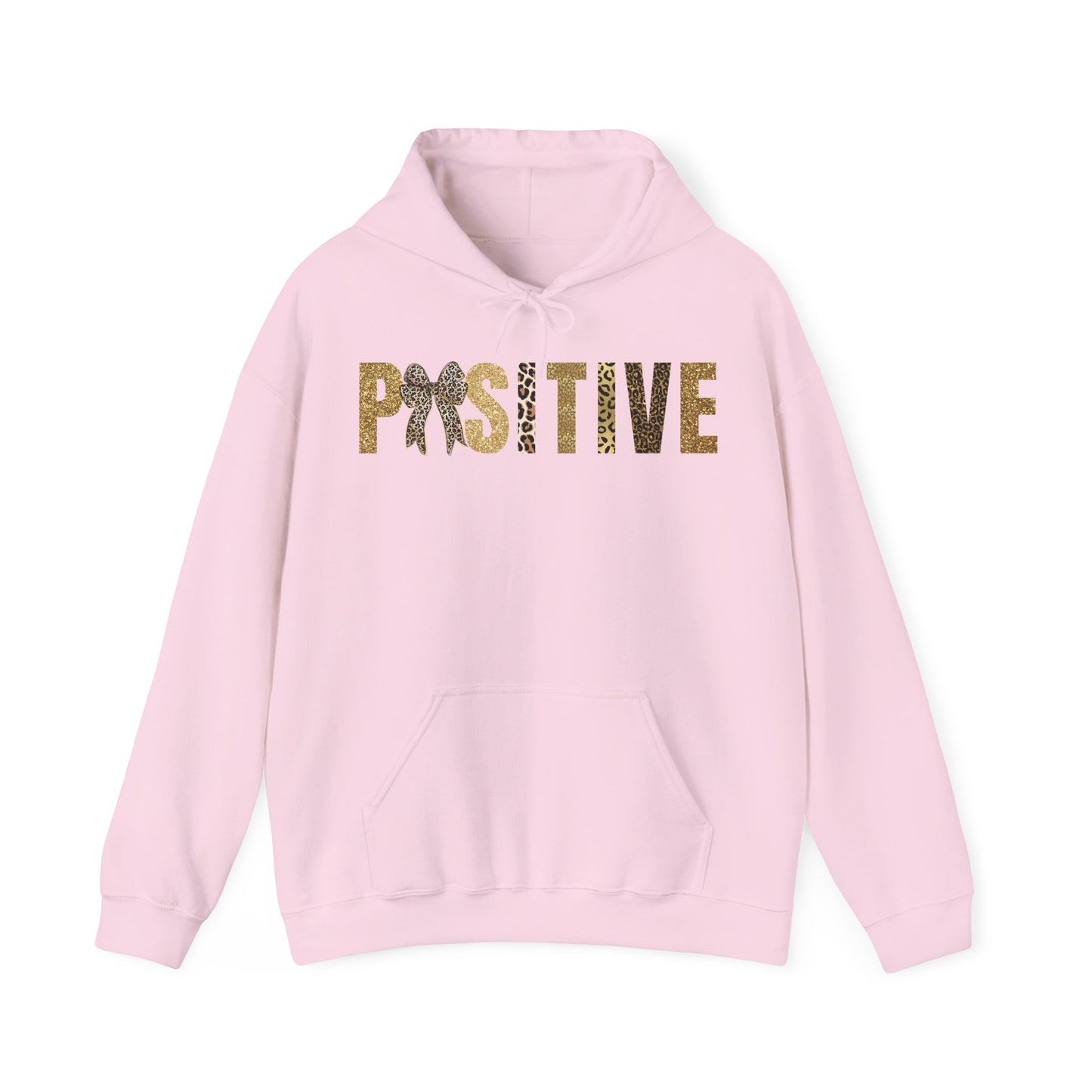 Positive Coquette Bow Glitter Leopard Patterns Hoodie