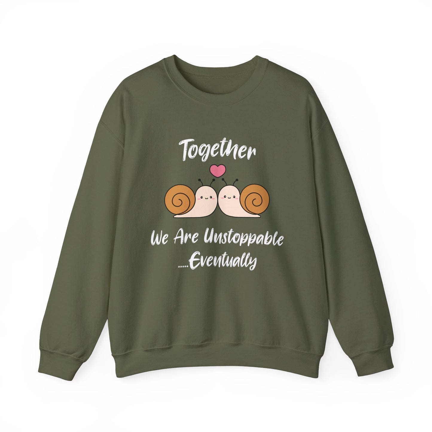 Together We Are Unstoppable Couple Snails Graphic Sweatshirt