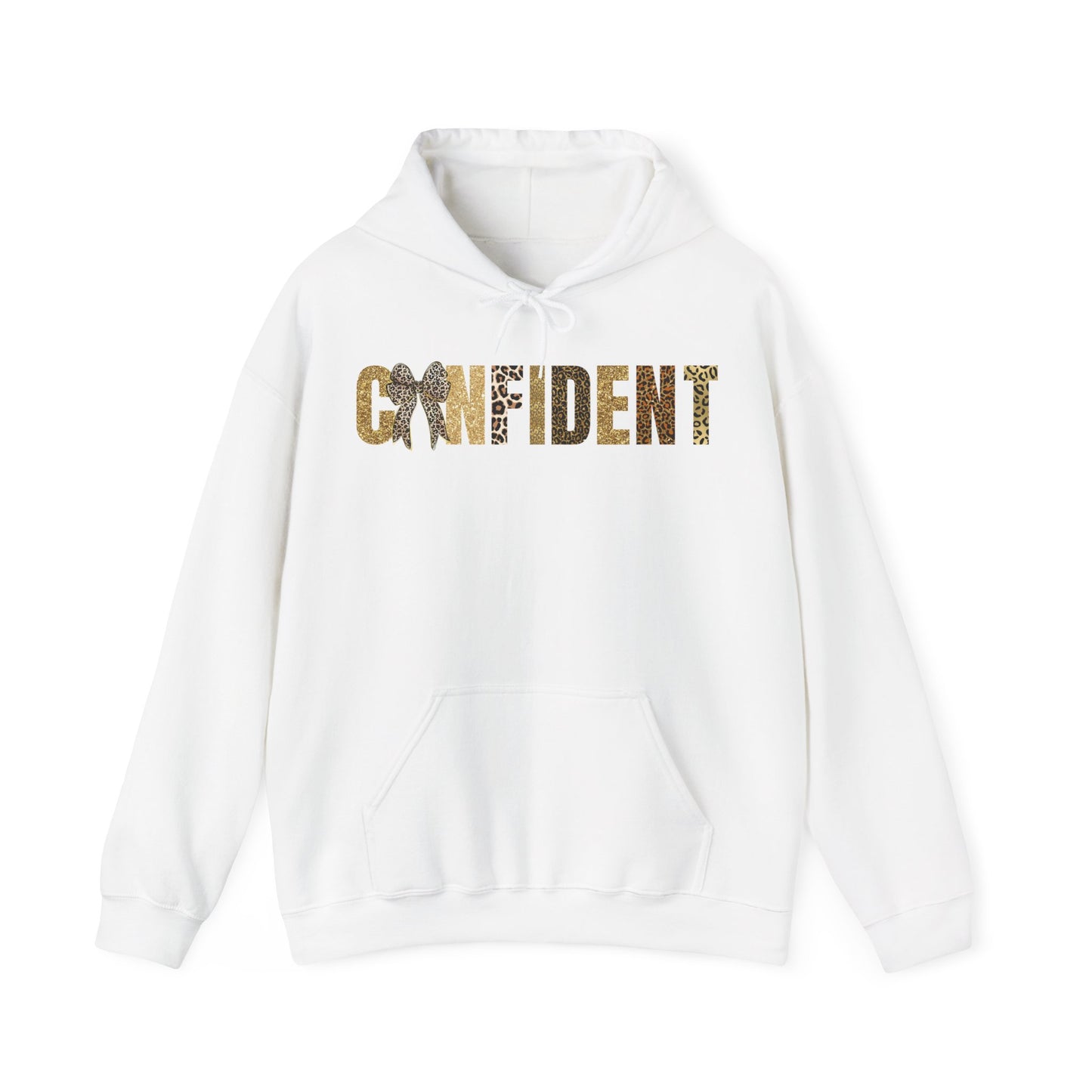 Confident Leopard Patterns Coquette Bow Hoodie