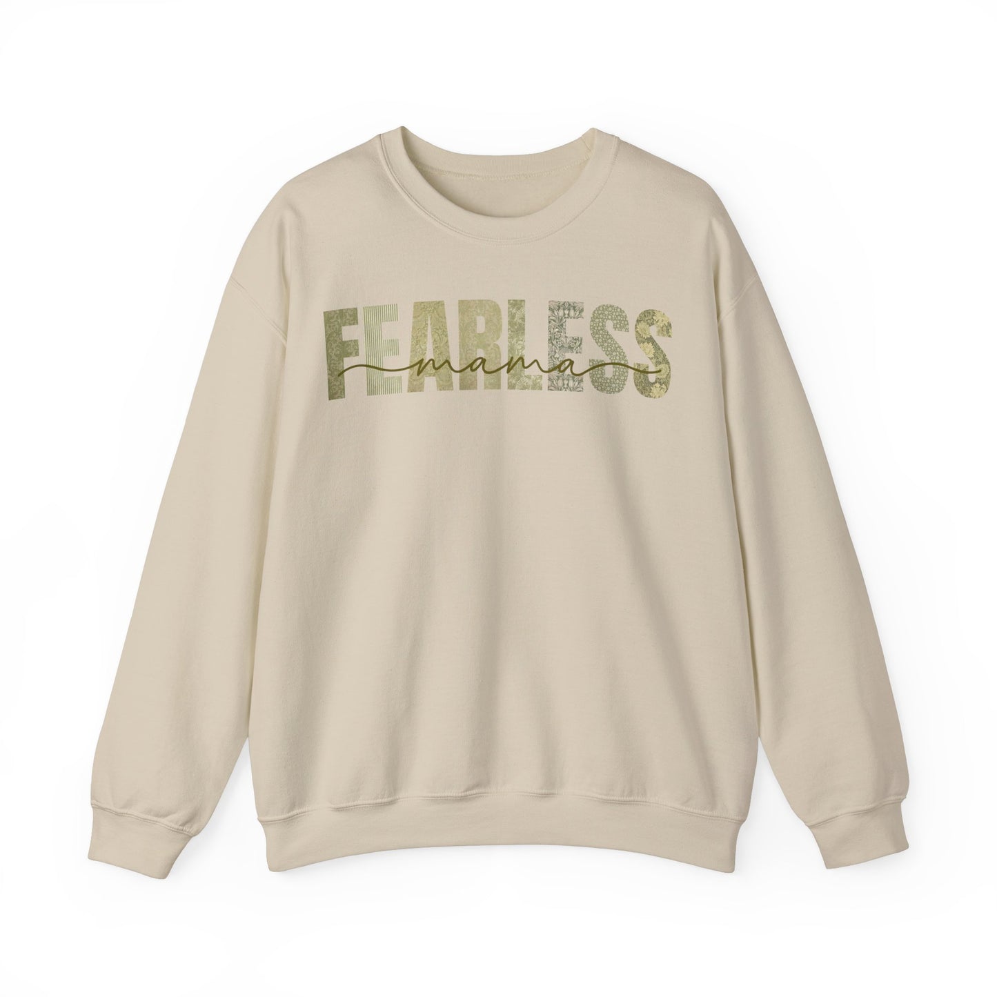 Fearless Mama Green Patterns Sweatshirt