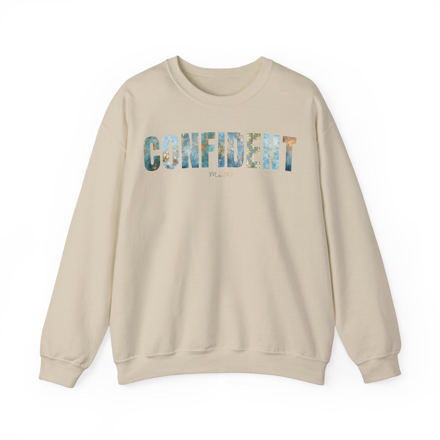 Confident Me 24:7 Golden and Blue Patterns Sweatshirt