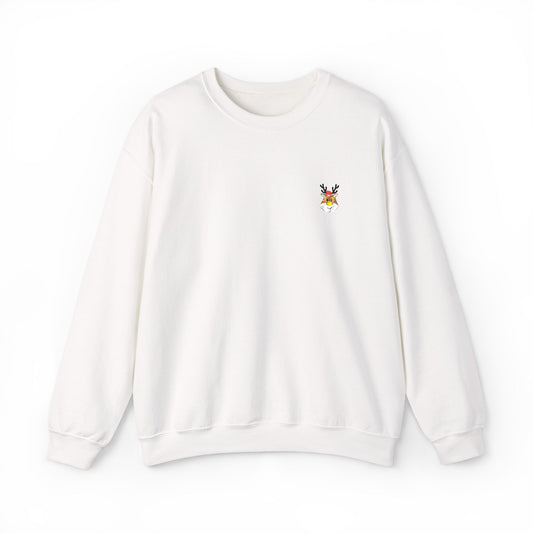 Embroidered Cartoon Reindeer Sweatshirt